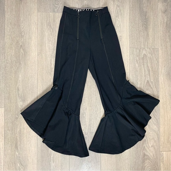 Jonathan Simkhai Carbon38 Crop Flare Leg Pants High Rise Waist Black Size XS - Picture 6 of 16